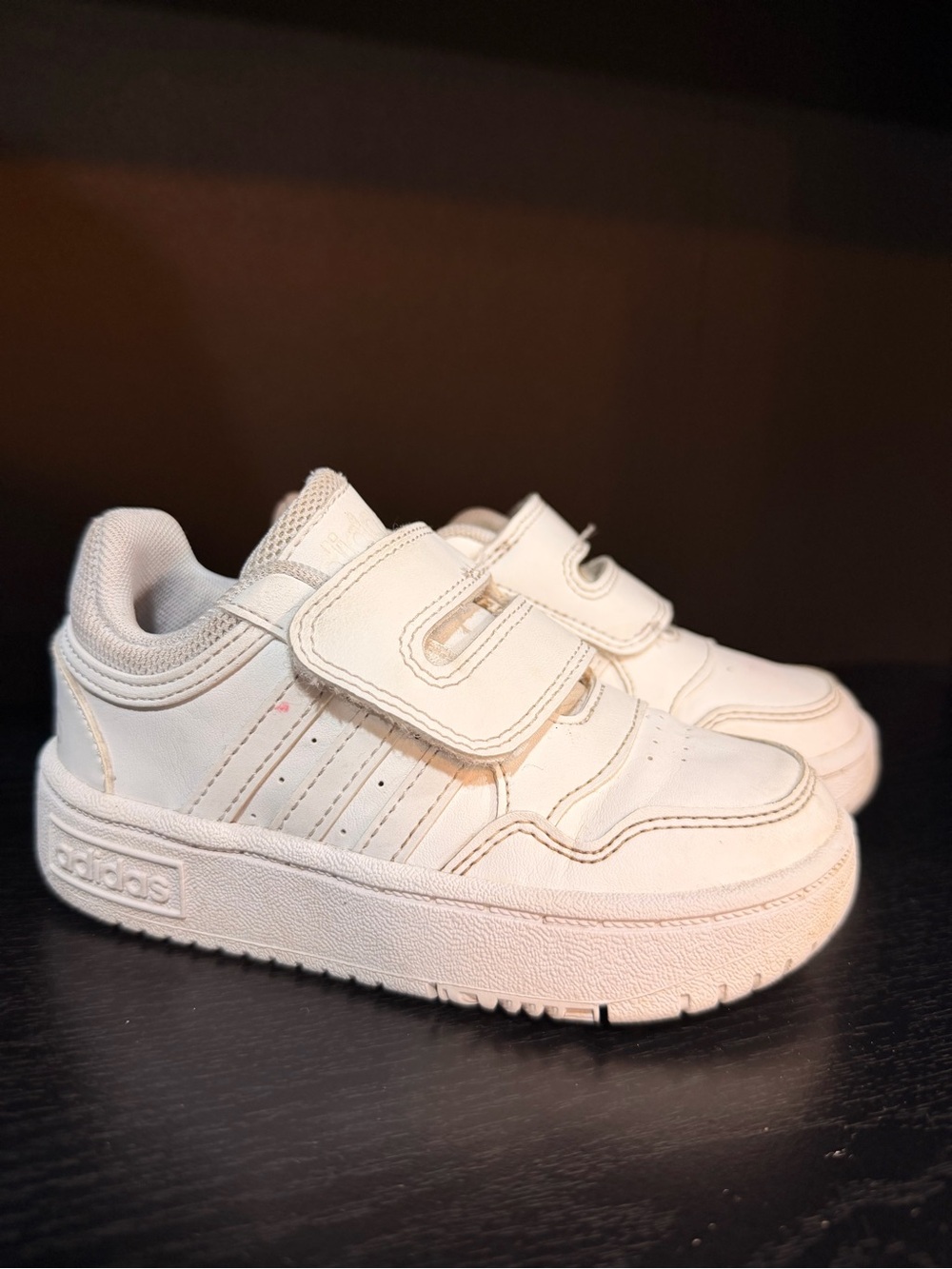 adidas Kids Cream Velcro Platform Sneakers
